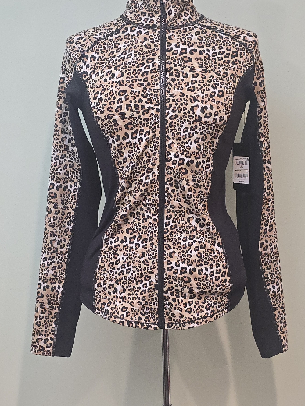 Guess Women's Leopard Print Bomber Jacket in Pink and Black
